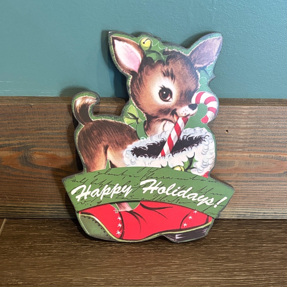 Vintage Holiday Deer Decoration